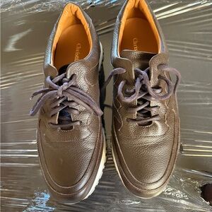 Clarks Men's Dark Brown Leather Sneakers